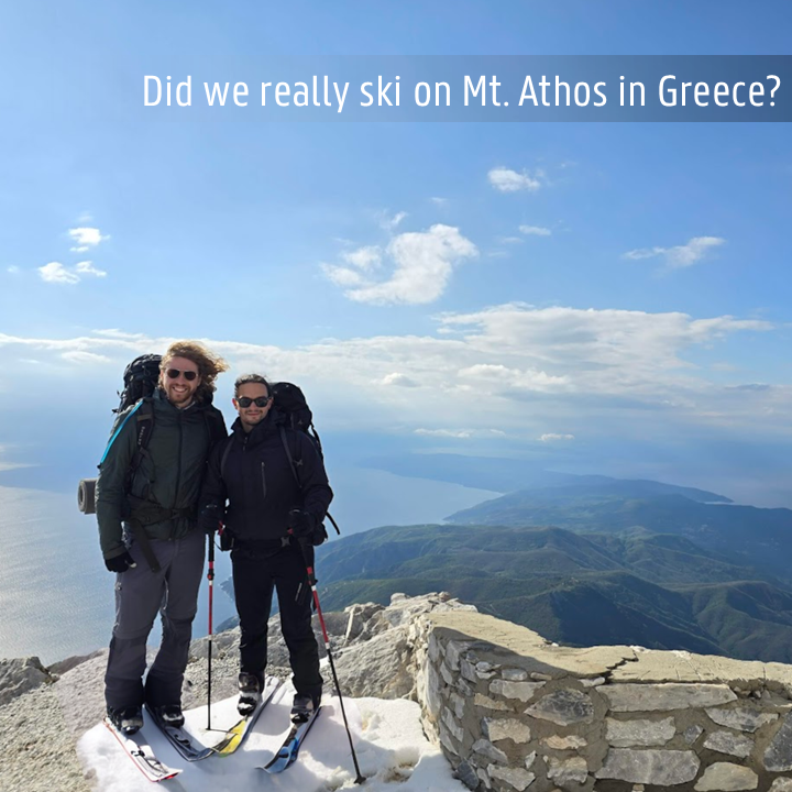 Two skiers on a mountain.