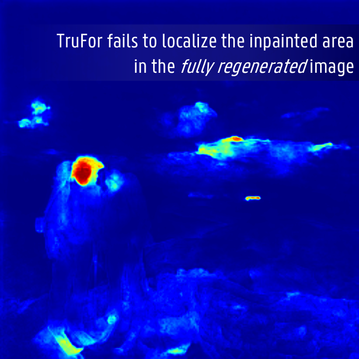 Trufor fails to detect the fully regenerated image.